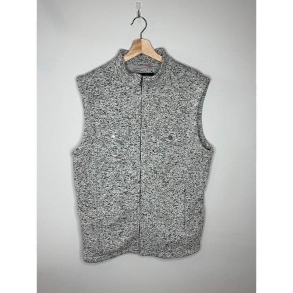 The Normal Brand Vest Mens L Grey Excellent TNB002015 Fleece Lined Full Zip Knit